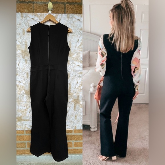 SPANX The Perfect Jumpsuit Sleeveless Back Zip Bootcut Leg Classic Black medium - Picture 4 of 15